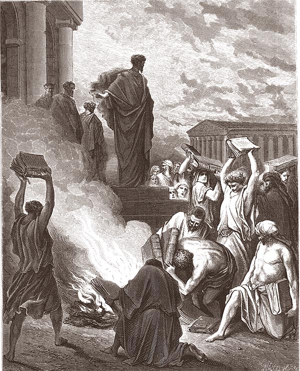 PAOLO A EFESO - ROGO DEI LIBRI DI MAGIA  atti 19,19
